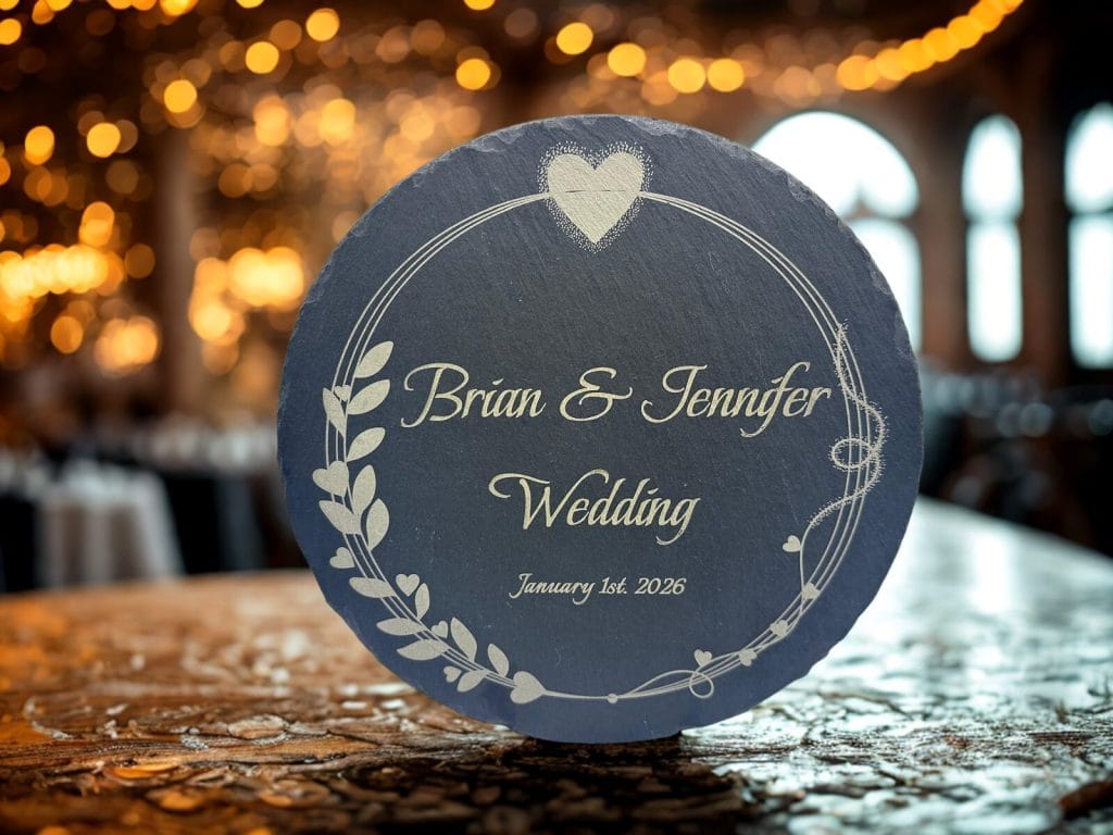 Black Slate Wedding/ Anniversary Sign/Tray