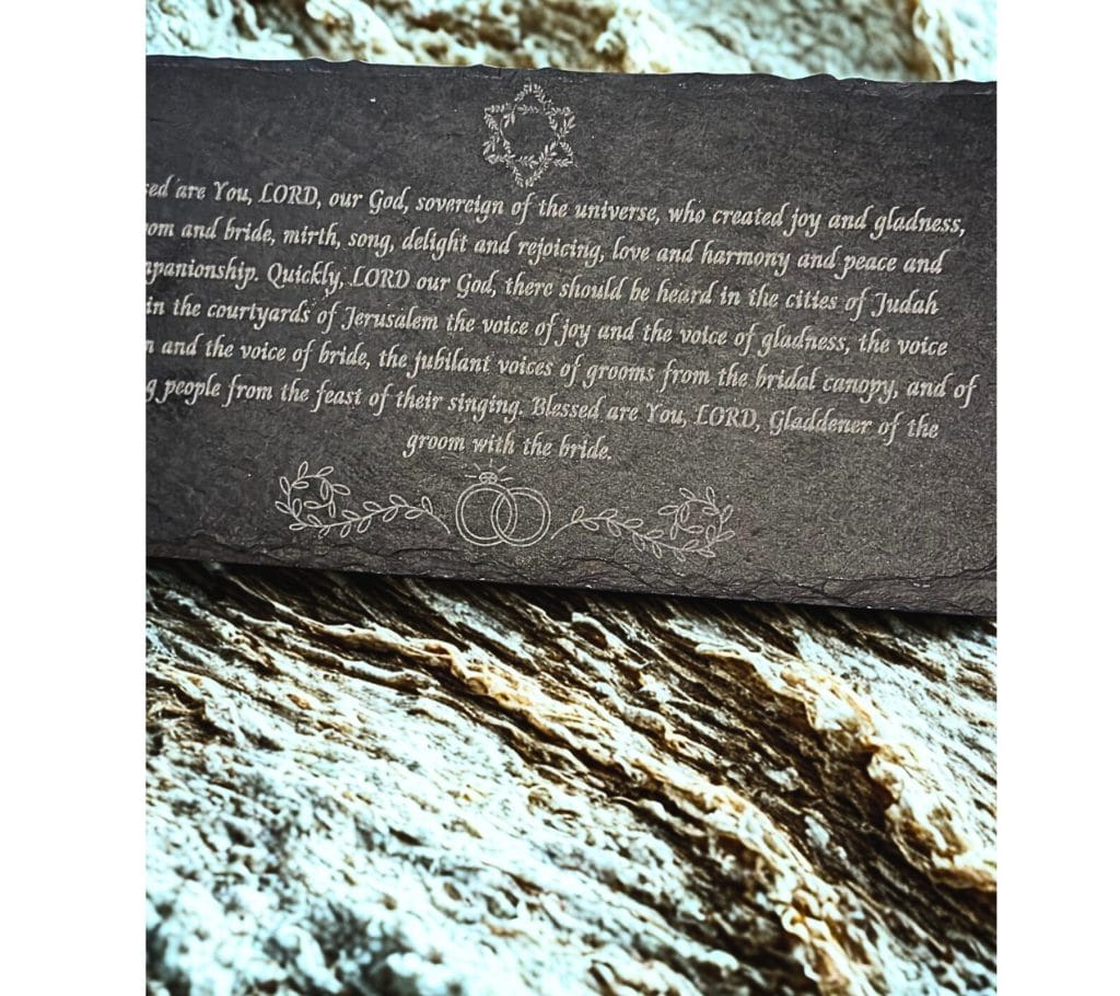 Black Slate Blessing Sign/Tray