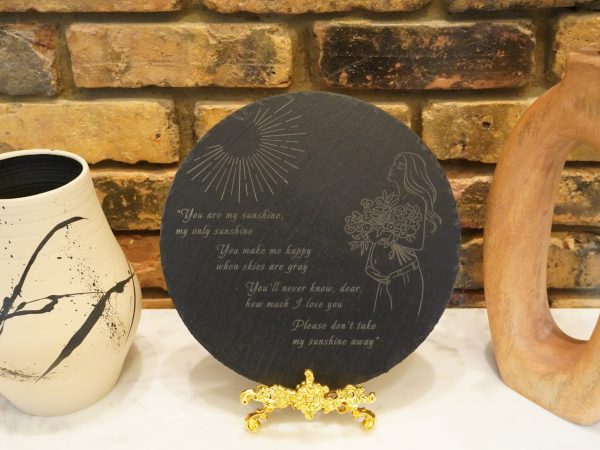 "You Are My Sunshine" Pregnancy Round Slate