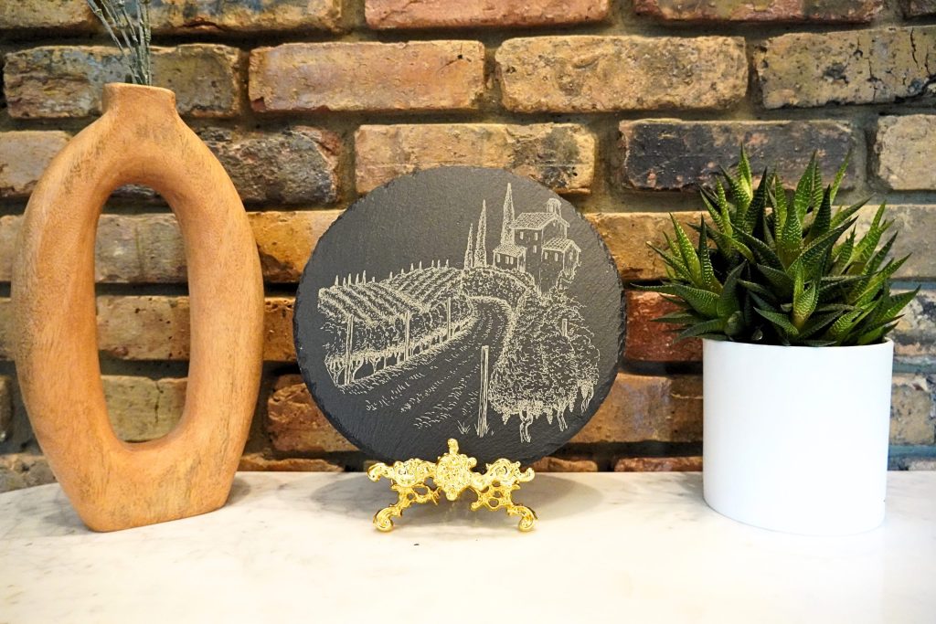 Tuscan Vineyard Scenic Slate