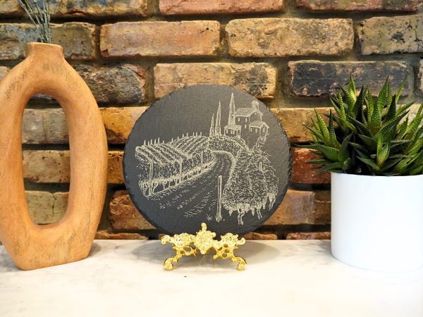 Tuscan Vineyard Scenic Slate