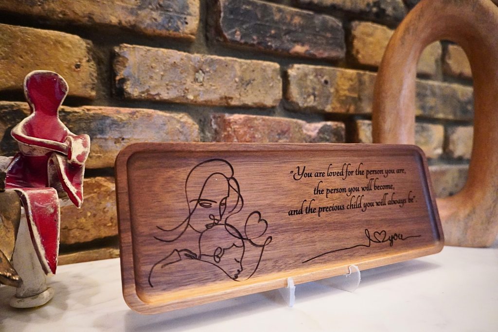 "Precious Child" Mother & Baby Slate / Acacia Wood