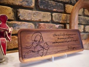 "Precious Child" Mother & Baby Slate / Acacia Wood
