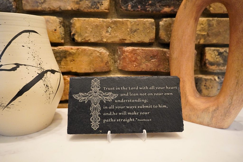 Proverbs 3:5-6 "Trust in the Lord" Slate